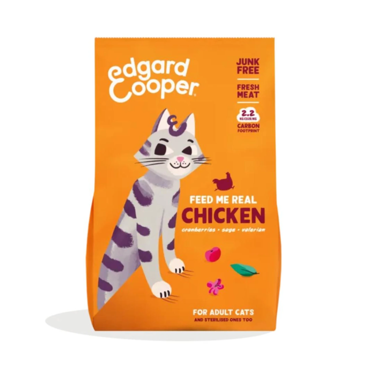 Edgard & Cooper tørfoder kylling til voksen kat 4 kg